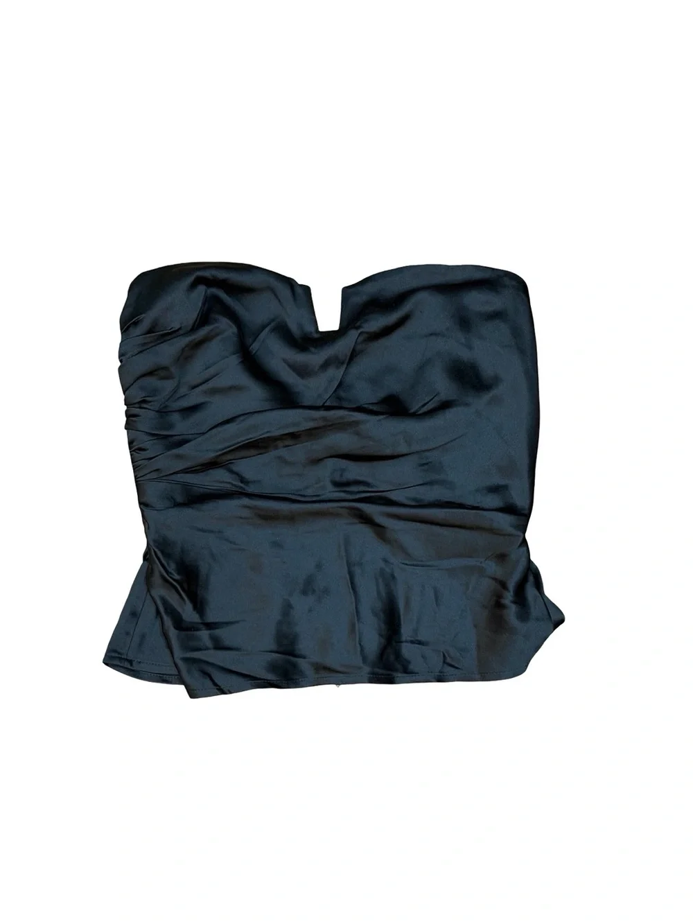 🖤 NWT Reformation Madelyn Silk Top Black Size 6 100% Silk Smocked Back - Picture 2 of 11